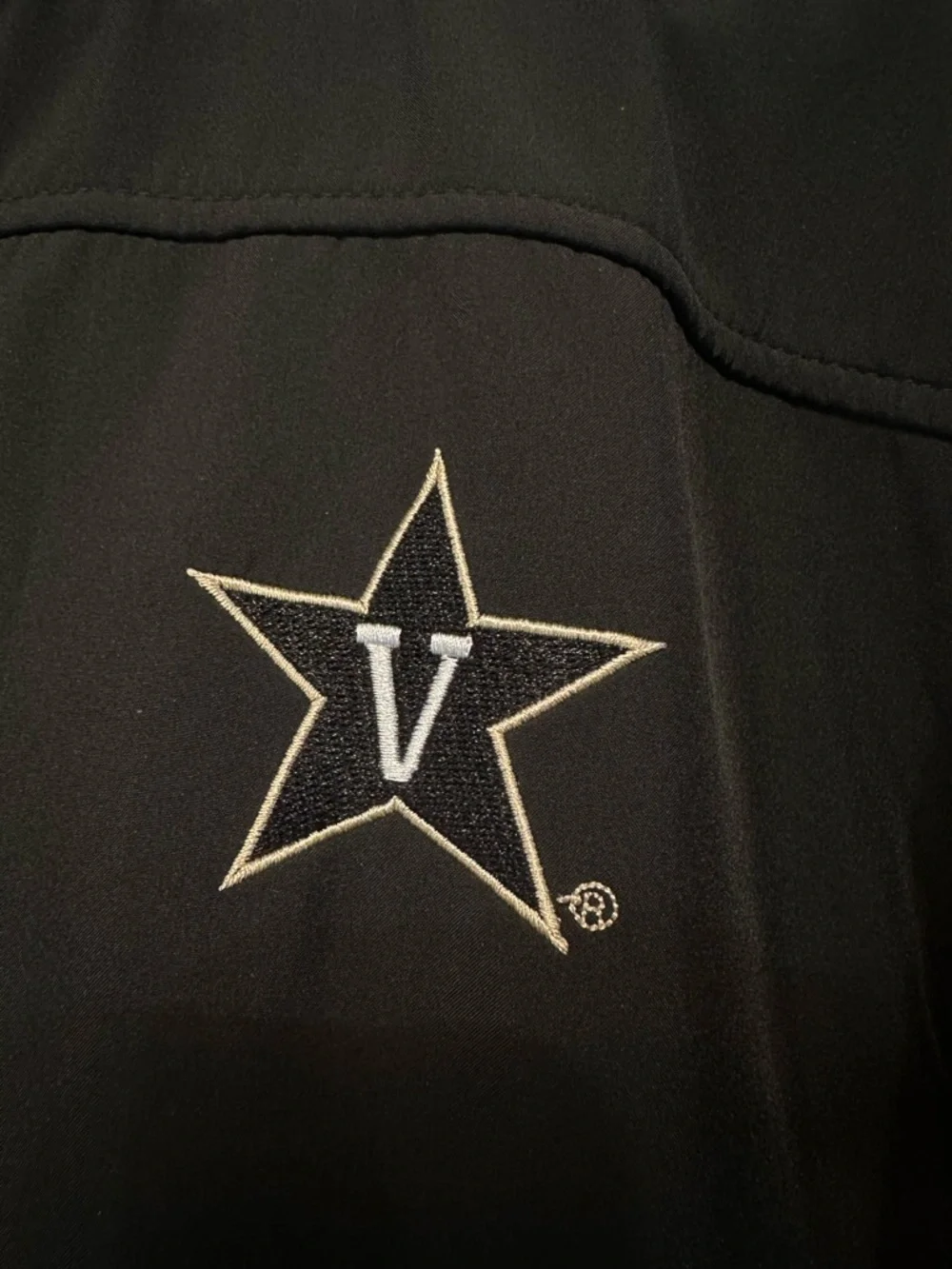 Knights Apparel Black Vanderbilt Commodores Full Zip Jacket Large Embroidered